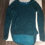 Simply Vera Vera Wang Tuirquoise Crew Neck High Low Sweater L Casual Comfy Cozy Green Size L Photo 2