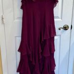 Ralph Lauren NWT Purple Ruffle-Trim Crinkle Georgette Gown dress w flutter skirt Photo 3