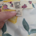 Hippie Rose  Lemon Print Twist Front Blouse Size Small Photo 5