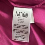 Nation Ltd  Blouse Womens XL Shirt Donna Bell Sleeve Top Miss Magenta Silky Satin Photo 7