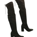 Unisa Boots Womens Quesia Tall Over The Knee High Black Faux Suede Heel Size 5.5 Photo 0