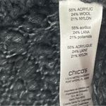 Chico's CHICO’S Heather Gray Drama Fringe Dina Wool Blend Longline Cardigan, Size Large Photo 3