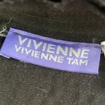 Vivienne Tam Vivienne Black Sheath Layered Neckline Design Dress Photo 5