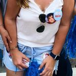 Kittenish Blue Fringe Shorts Photo 1