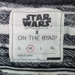  Black and White Print Baseball Tee Size Medium Women's Star Wars Top Photo 5