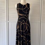 Ralph Lauren  Black Chained High Neck Dress Photo 3