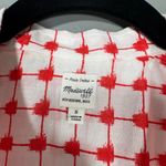 Madewell Women's Red & White Gingham Button Up Shirt - Size Small - Cottagecore Photo 3