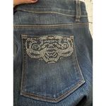 White House | Black Market WHBM Blanc Dark Wash Embellished Jeans Size 8 Photo 6