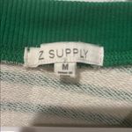 Z Supply  Green and white Striped Crew Neck Sweatshirt Photo 1