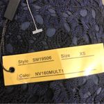 Melissa Paige  Navy Crochet Short Sleeve Dress XS NWT Photo 6