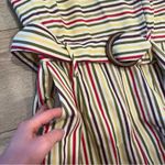 Moon River  Bandeau Jumpsuit Waist Belt Multi Strapless Stripe Size M Photo 8