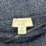 Crown & Ivy Navy Blue Sweater with Gray Trim Photo 2