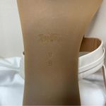 Coach  Caterine T-Strap Sandal in Ivory with Gold Accent Logo Plate, Size 9 Photo 8