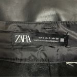 ZARA  Black Faux Leather Peplum Ruffle Mini Skirt Jewel Buckle Belt Size Small Photo 12