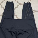 Beyond Yoga  Black High Waist Midi Leggings Shine Applique Detail, size small Photo 1