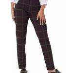 Susan Graver  Plaid Ponte Knit Slim Leg Ankle Pants Photo 0