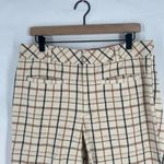 Anthropologie The Essential Collection by  Pants Womens 14 TALL Beige Multi Check Photo 2