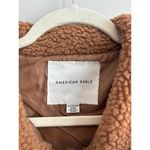 American Eagle NWOT Cropped Teddy Sherpa Jacket Brown Size XS Photo 3