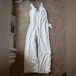 Lulus  Angelic Aesthetic Ivory Satin Bow Back Sleeveless
Jumpsuit Photo 3