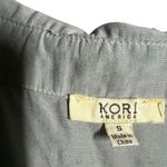 Kori America Olive Green Cold Shoulder Maxi Shirt Dress Button Down Slits Size S Photo 6