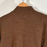 Pendleton NWOT leather + merino wool zip jacket tan brown XL moto-cardigan Photo 6