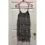Who What Wear Womens Black Floral Tiered Dress Size XS Adjustable Straps Photo 4