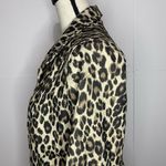 Chico's  Womens Size 0 Small Long Sleeve Black Brown Animal Print Blazer Jacket Photo 5