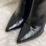 Fabio Fabrizi Black Leather Stiletto Ankle Boots Size 6.5/37 A2 Photo 2