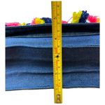 Khaadi Pakistani traditional embroidered Jean bag with fringes Pink Photo 6