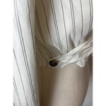 ZARA  Ivory And Black Pin Stripe Long Sleeve Cropped Twist Front Blazer Size‎ XS Photo 7
