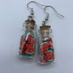 NEW Watermelon slices in mason jar fashion earring Photo 10