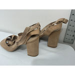 Steve Madden Womans Size 9 M Tan Open Toe Strappy Ankle Tie Heel Sandals Photo 3