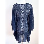 Jen's Pirate Booty Bohemian Allover Black Crochet Lace Coverup Shawl Goth Grunge Photo 2