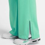 Nike Everyday Modern High Waist Fleece Open Hem Sweatpants wide leg Green XS Photo 8