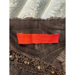 ANDREAMARAMON Evening Gown Beaded Straps Black Sheer Fishtail Photo 3