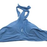 Aerie Womens Blue Halter Bikini Swim Top Keyhole Removable Cups XXL Photo 0