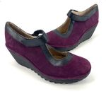 Fly London Leather Mary Jane Wedges Yert Potent Purple Comfort Shoe Photo 2