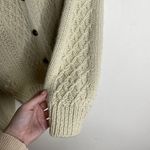 Ivy Vintage Chunky Acrylic Cardigan Brown Button Dot Pattern Size Small Photo 8
