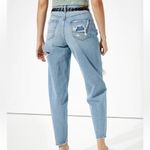American Eagle  Relaxed Mom Jeans Size 4 Destructed High Waist Light Wash Photo 1