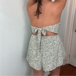 Strapless Floral Green Print Playsuit Strapless Short
Romper size XL White Photo 1