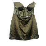 Retrofête Retrofete Ludlow Dress in Army Green Large New Womens Crystal Mini Cocktail Photo 4