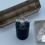 Natural Herkimer Diamond Sterling Silver Ring Size 6 Silver Photo 2