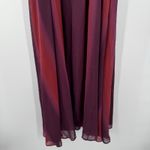 Torrid  Dress Size 12/Large/0 NWT Maxi Chiffon Pleated Burgundy Ombre Curvy Photo 9