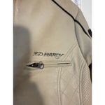 Ed Hardy  Womens Grey Genuine Leather Biker Moto Jacket Size L Photo 2