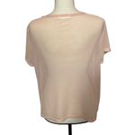 Missguided Baby Pink Sheer Summer Festival Short Sleeve Crop Top Photo 2