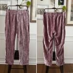 Anthropologie NWOT Tina + Jo Josephine Velvet Taper Trousers Pants Mauve $138 M Photo 2