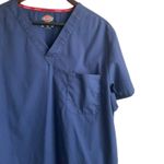 Dickies Mens Scrub Top L Blue Casual Standard Medical Uniform Nurse Workwear Photo 3