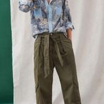 LOVE THE LABEL ANTHROPOLOGIE FLORAL CHAMBRAY BUTTONDOWN TOP LARGE Blue Photo 13