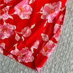 Old Navy Red Pink Floral Cutout Midi Shirt Dress Size S Photo 11