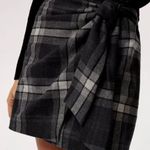 Wilfred Aritzia  gray plaid wrap mini skirt 4  Photo 0